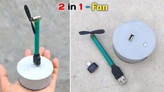 2 in 1 Smart USB Fan | OTG Fan | How to make a USB OTG fan at home