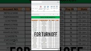 #excelhindi #Filter Shortcut #shorts #trending #excel hacks #excel tutoring #short #excelhinditips