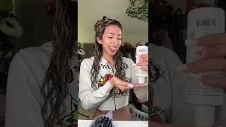Trying Demetria￼ Kalogeras is curly hair routine