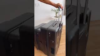 Revolutionary Luggage: Velcro Duo with Built-in Cubes! #LuggageHacks #TravelEasy