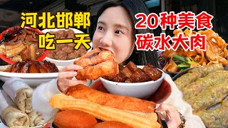 一天狂吃6家店，20多種美食！腐乳肉、燻肉卷、紅燒肉鍋燒……碳水配大肉，邯鄲美食太頂了！【密子君Mires】