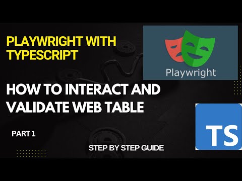 How to Handle Web Table in Playwright | Easy Explanation for Beginners | Part 1