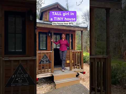 Tall Girl in a Tiny House! (Tiny house tour at 5’9”) | Glamping in Mt. Hood Oregon