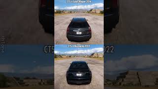Cadillac CTS-V Sport Wagon 2014 vs. CT5-V Blackwing 2022 Teotihuacan Drag Race Stock