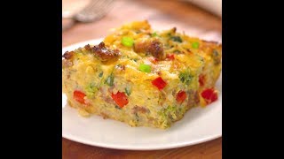 Sausage, Egg & Cheese Hash Brown Breakfast Casserole