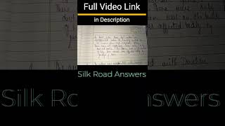 Silk Road Class 11 Questions and Answers | Silk Road Class 11 Hornbill Ncert Answers #cbse11th #cbse