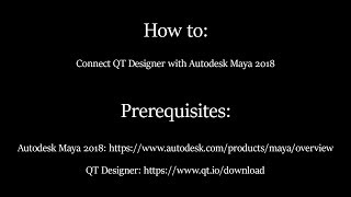 How to: Create a UI for Autodesk Maya 2018