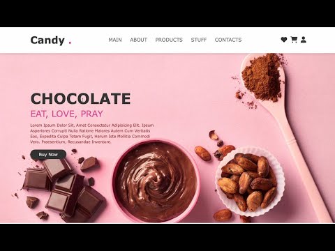 How To Make Responsive Cake Website Using HTML & CSS (free code source in description)