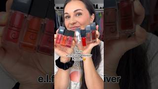 Trying ALL the NEW #elf Glow Reviver Lip Oils!  #tryon #newmakeup #affordablemakeup #lipoil #shorts