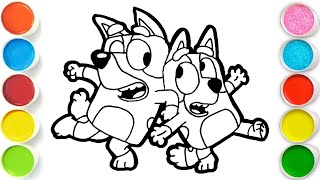 Bluey and Bingo Drawing, Painting & Coloring For Kids and Toddlers_ Easy Art
