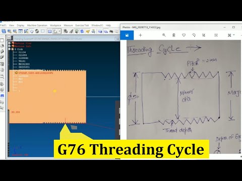 How To Make G76 Threading Cycle Or Thread Cutting Programme For Cnc Machine Hindi
