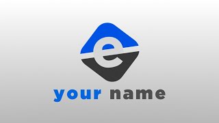 How to make letter e logo design in pixellab step by step