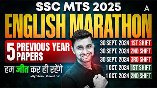SSC MTS English Marathon 2025 | SSC MTS English Previous Year Paper | English By Shanu Sir