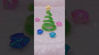 Mini Christmas tree🎄 🌲 pipe cleaner ideas #diy #christmas #craft #shorts #tutorial