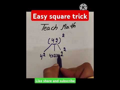 easy square trick...... math made magic, ✨✨✨✨