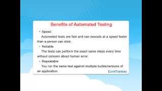 QTP Online Training India | Automation Testing Free Demo | QTP Videos @ Ecorptrainings