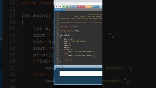 Odd or Even in C++ #shorts #programming #c