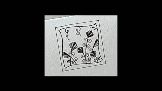 Quick & Easy Zentangle Art! 🎨✨#zentangle #zentangleartforbeginners #art #drawing #calmingart #zenart