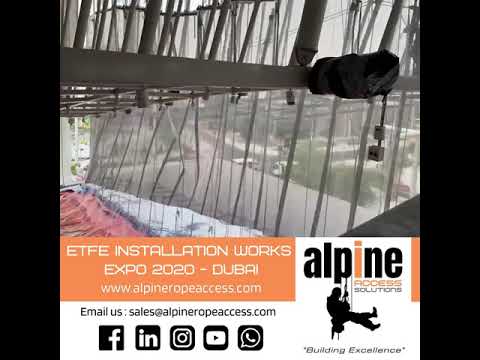 Time-lapse- Work in Progress...ETFE Installation at Expo2020 Dubai
