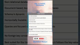 AWS: SQL vs NoSQL Database.  #aws #exam #certification #concepts #cloudcomputing #sql #nosql