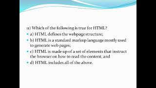 HTML MCQS