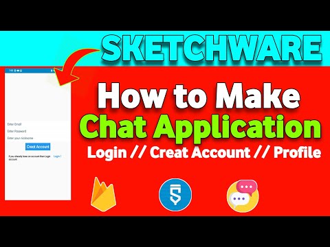 Chat Application : Login and profile Activity on sketchware | How to make a chat Application |