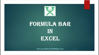 Formula Bar in Excel