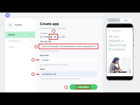 How to convert a Freelancer Portfolio Site into a Mobile App