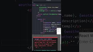React Weather App in 30 Seconds 🌦️ | Simple React Project for Beginners