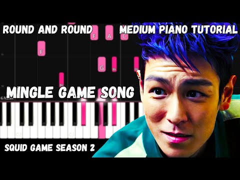 Squid Game Season 2 - Mingle Game Song "Round and Round" (Medium Piano Tutorial)