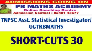 TNPSC ASI/TRB POLYTECHNIC/PGTRB/SCERT/UGTRBMATHS/Combined Statistics/Short-cuts 30