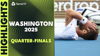 Shelton Faces Tiafoe; Medvedev, Fritz Feature | Washington 2025 Quarter-Final Highlights