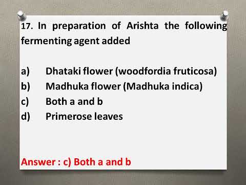 MCQ on Indian system of medicine (Herbal Drug Technology, B- Pharmacy Sem VI)