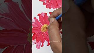 1 stroke flower painting tutorial 🌸#shorts #art #artvideo #youtubeshorts