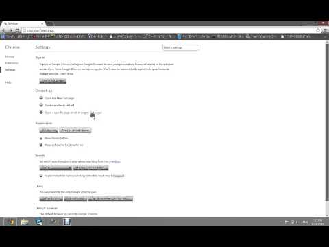 How to set default url in google chrome
