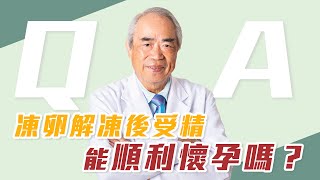 【院長來解答】凍卵解凍後受精，能順利懷孕嗎？