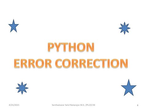 PYTHON REVISION-Error Correction1