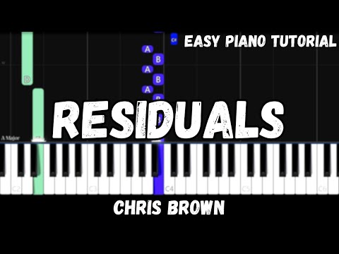 Chris Brown - Residuals (Easy Piano Tutorial)