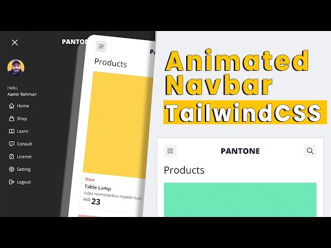 Create beautiful Animated Responsive Navbar Using TailwindCSS | Hindi/Urdu