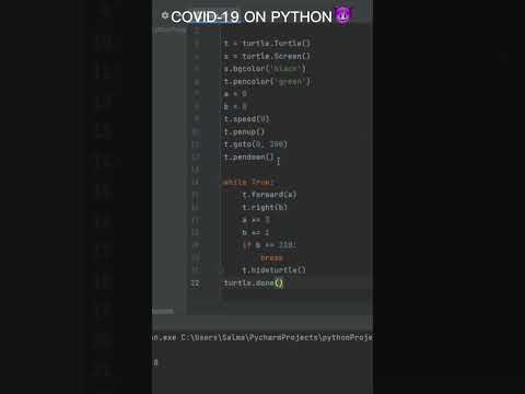 HOW TO DRAW COVID-19 IN PYTHON?🔥 #shorts #python #programming