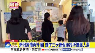 新冠疫情再升溫! 端午三天連假後診所爆滿人潮│中視新聞 20250602