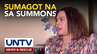 Sagot ni VP Sara Duterte sa summons ng Impeachment Court, isinumite na sa Senado