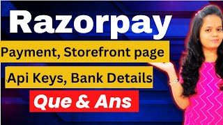 Razorpay Payment Page | Storefront Page | Razorpay Test Api keys | Bank Details #infysky #reactjs