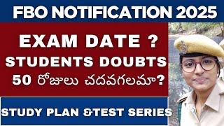 FBO 2025 exam notification |exam date #appsc #fbo #forestguard #testseries #doubts 