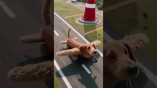Dogplane Squadron - Sausage Jet Reporting In 🐶#dog #cutedog #funny #plane
