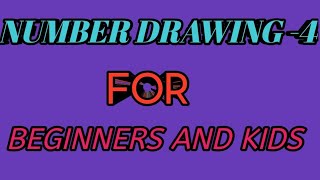 Number drawing -4❤️💐 খুব সহজেই ছোটদেরকে আঁকা শেখান #drawing #numberdrawing #artwork #painting