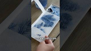用一個顏料畫雪景