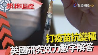 熱線追蹤 - 疫苗抗變種 降低重症率