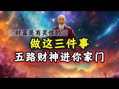 你的財運里面蘊藏著你的修行。做好這三件事，五路財神進你家門！