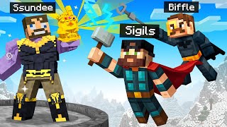 ESCAPING the SUPER POWERED KILLER in Minecraft